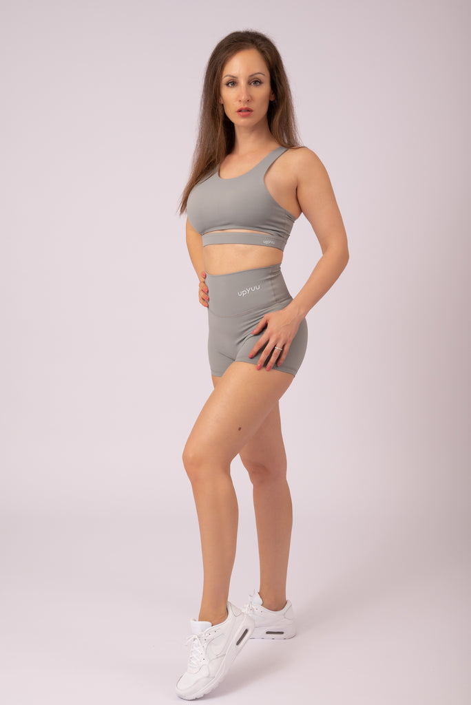 upyuu Confidence Set - Dynamic Grey (Bra + Shorts)