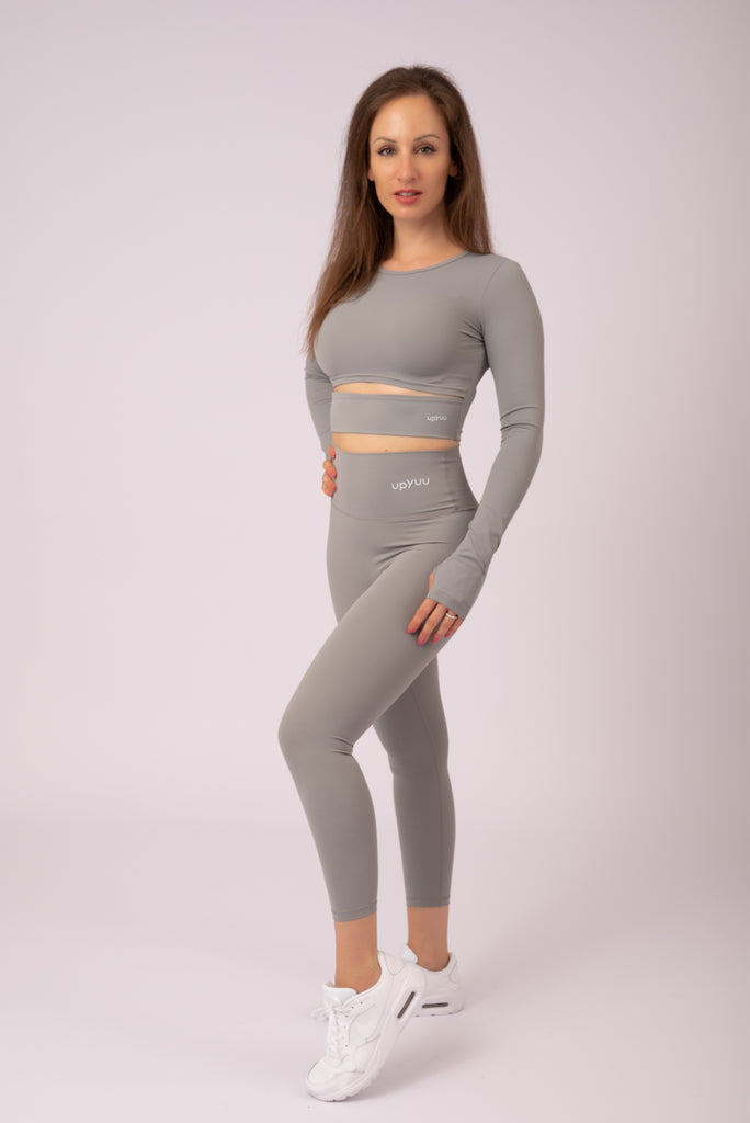 upyuu Confidence Set - Dynamic Grey (Long Sleeve + Leggings)