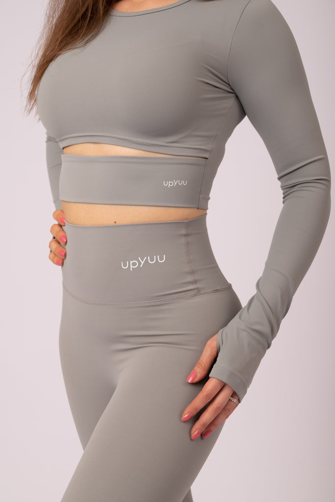 upyuu Confidence Set - Dynamic Grey (Long Sleeve + Leggings)