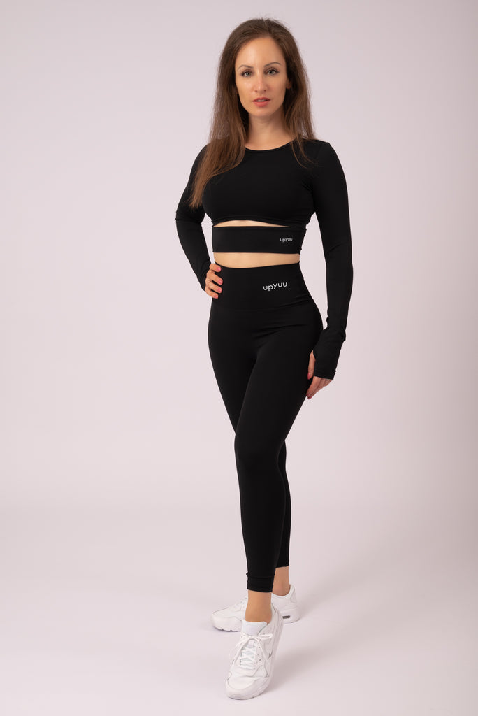 upyuu Confidence Set - Classic Black (Long Sleeve + Leggings)